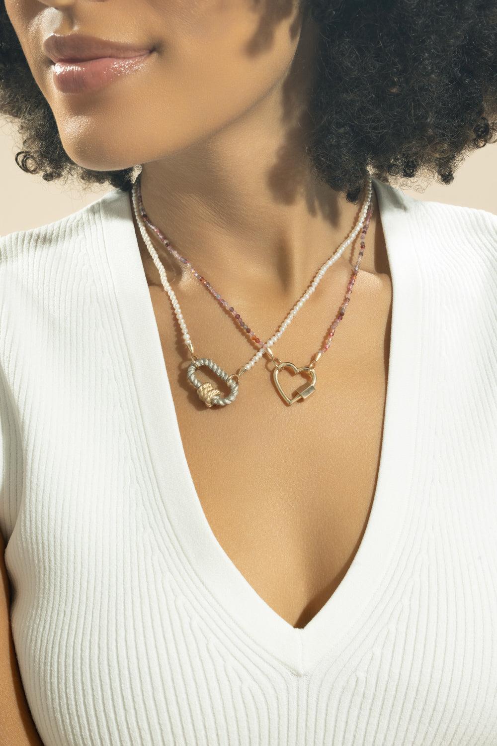 Seed Pearl Itty Bitty Strand Necklace-YELLOW GOLD-16-JEWELRYFINE JEWELNECKLACE O-MARLA AARON