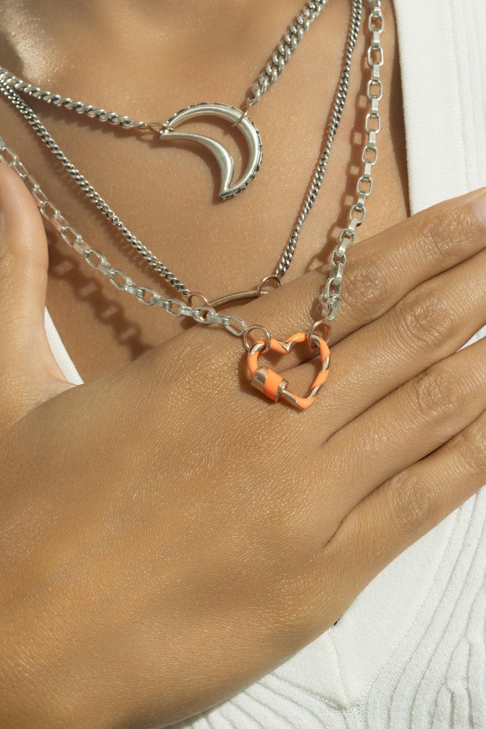 Orange Tacky Heartlock-ROSE GOLD-JEWELRYFINE JEWELPENDANT-MARLA AARON