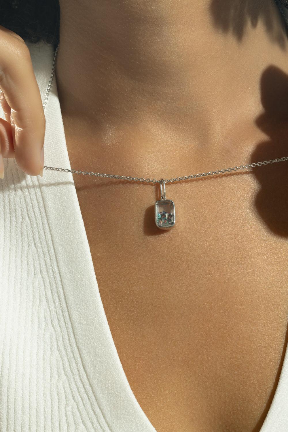 Confetti Petite Ten Fourteen Necklace-WHITE GOLD-JEWELRYFINE JEWELNECKLACE O-MORITZ GLIK