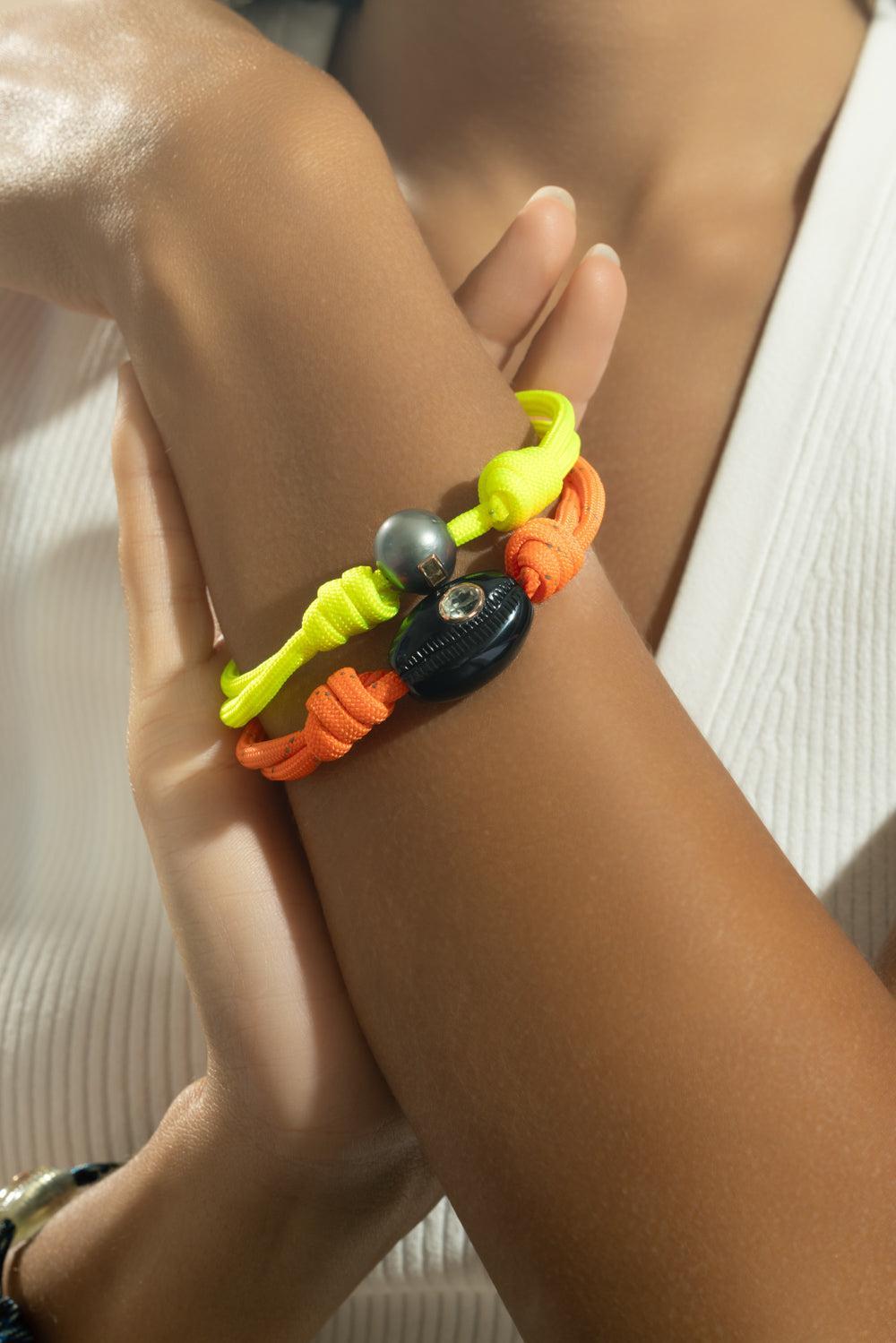 Lemon Quartz Pearl Classic Cowrie Yellow Bracelet-ROSE GOLD-JEWELRYFINE JEWELBRACELET O-DEZSO BY SARA BELTRAN