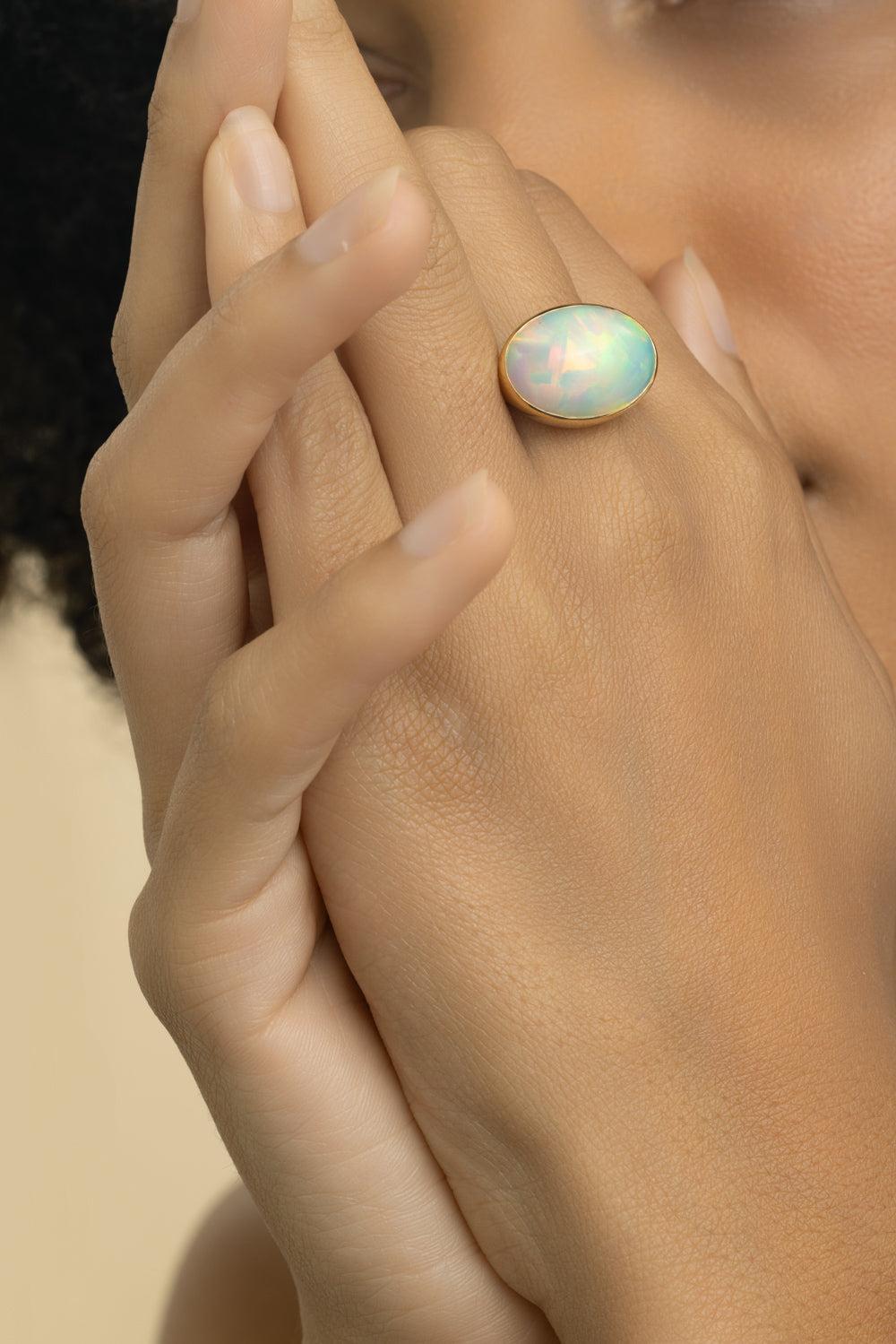 Opal Una Ring-YELLOW GOLD-7.5-JEWELRYFINE JEWELRING-JADE RUZZO