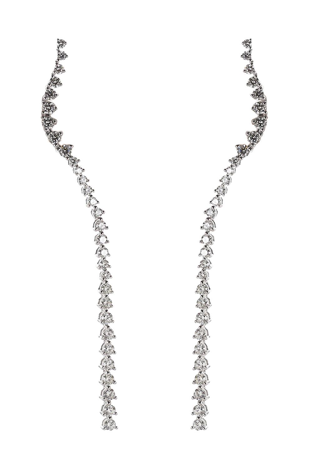 Diamond Long Line Drop Earrings