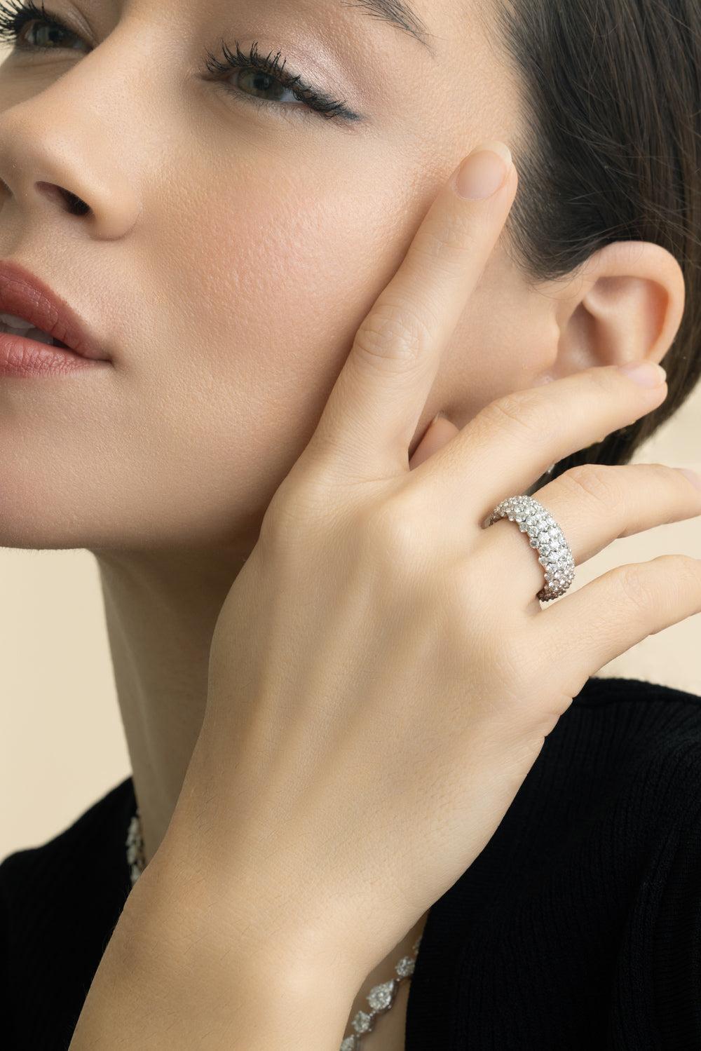 Diamond Stretch Ring-WHITE GOLD-5.5-JEWELRYFINE JEWELRING-ZYDO