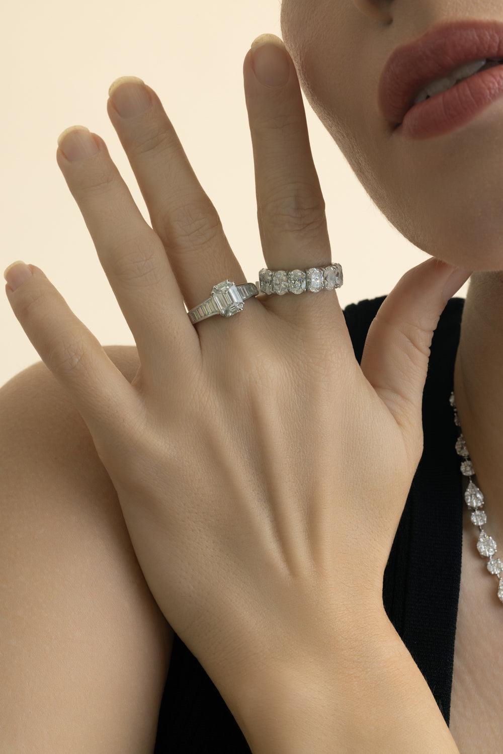 Diamond Oval Stretch Ring-WHITE GOLD-6-JEWELRYFINE JEWELRING-ZYDO