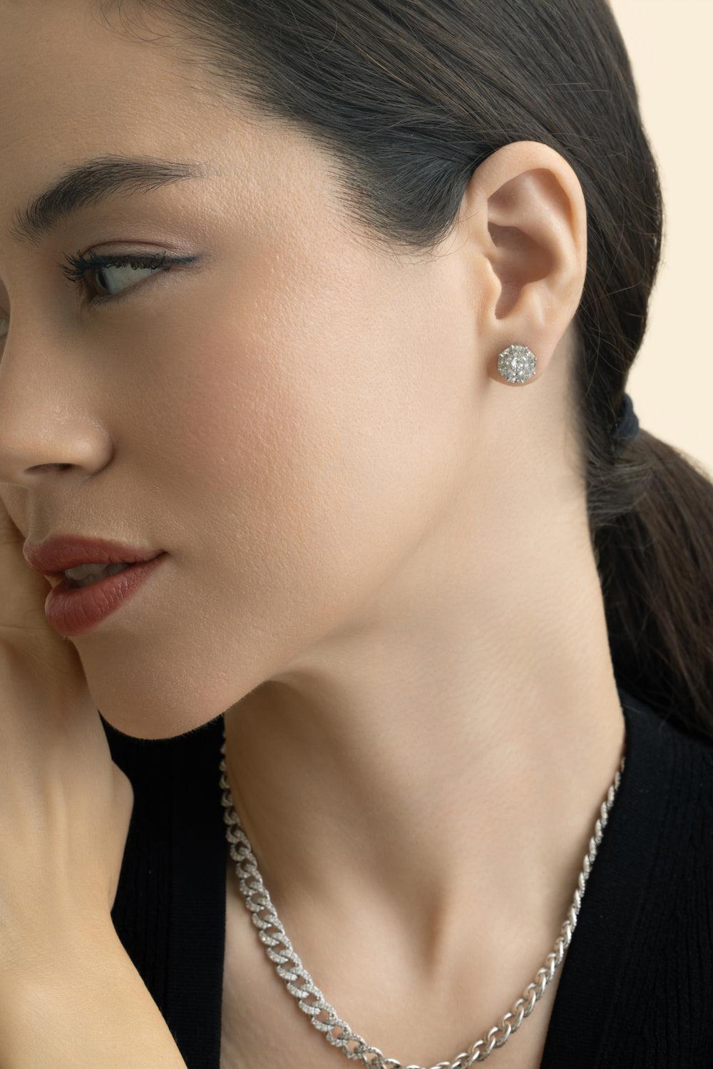 Diamond Stud Earrings-WHITE GOLD-JEWELRYFINE JEWELEARRING-ZYDO