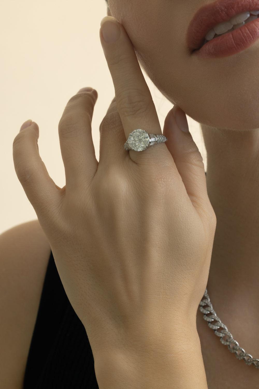 Mix Diamond Ring-WHITE GOLD-6.5-JEWELRYFINE JEWELRING-ZYDO