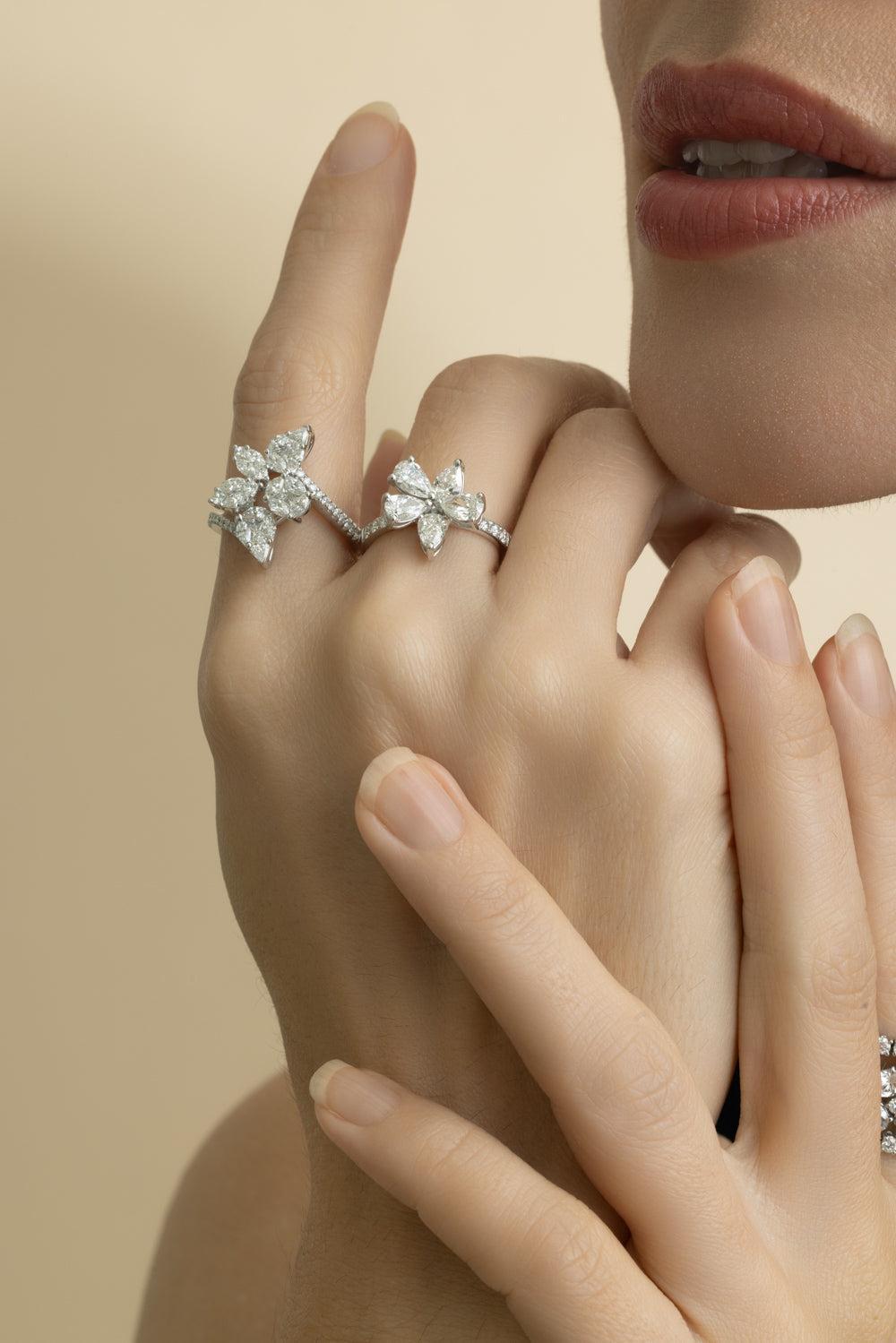 Diamond Cluster Ring-WHITE GOLD-6.75-JEWELRYFINE JEWELRING-ZYDO