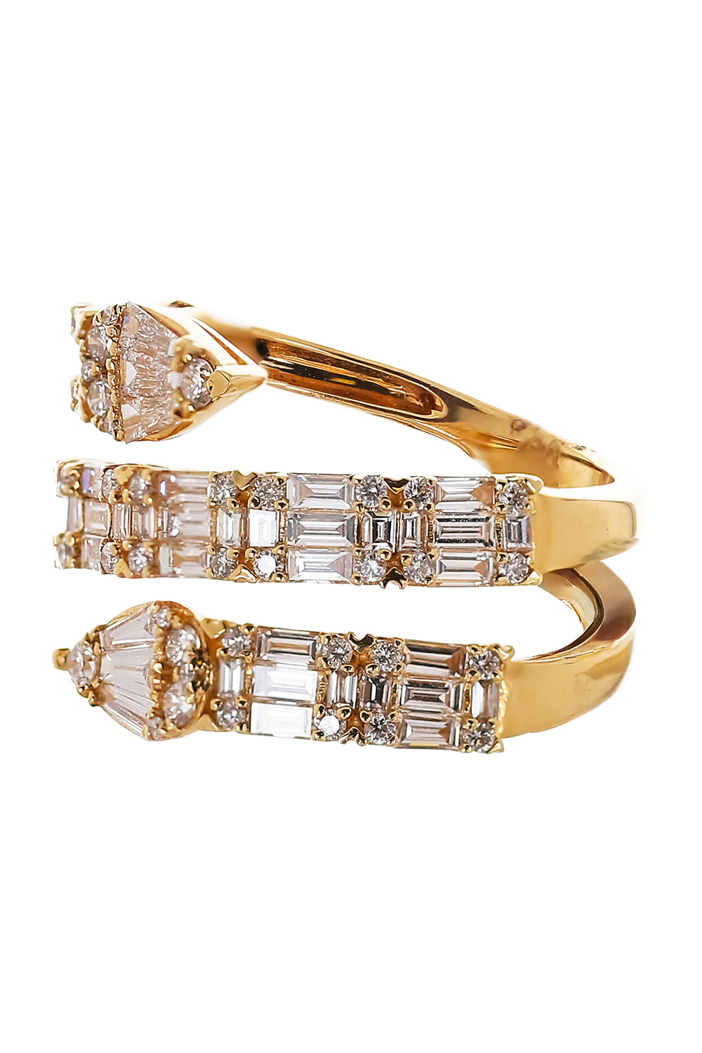 Diamond Mixed Coil Ring