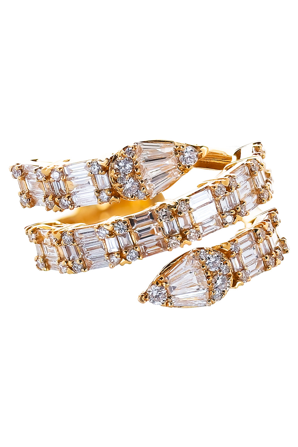 Diamond Mixed Coil Ring
