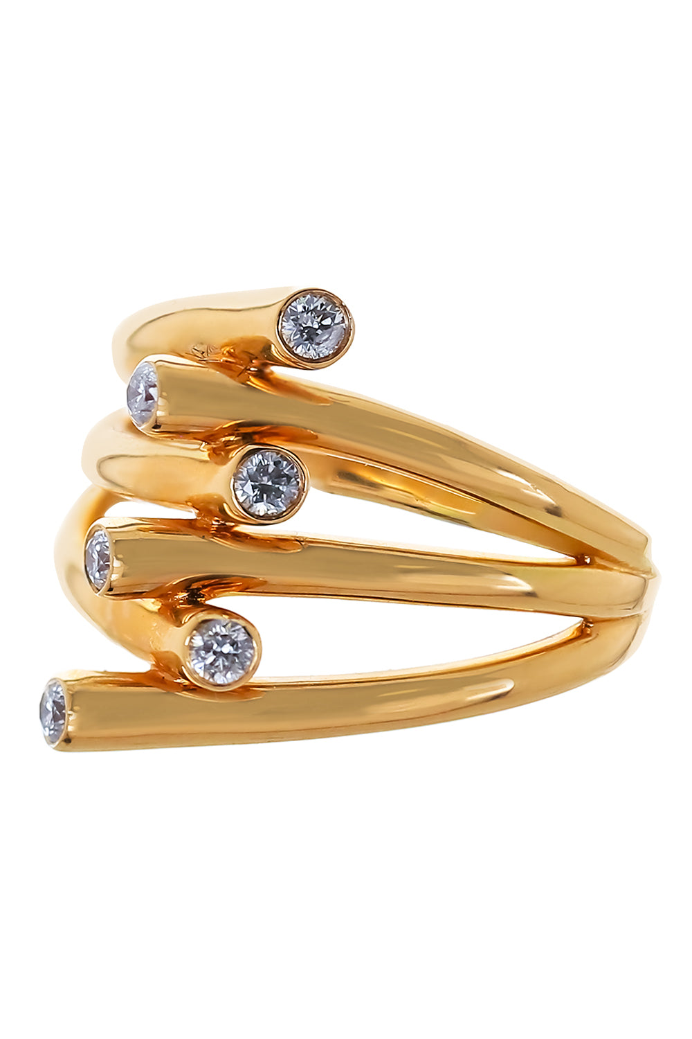Diamond Criss Cross Ring