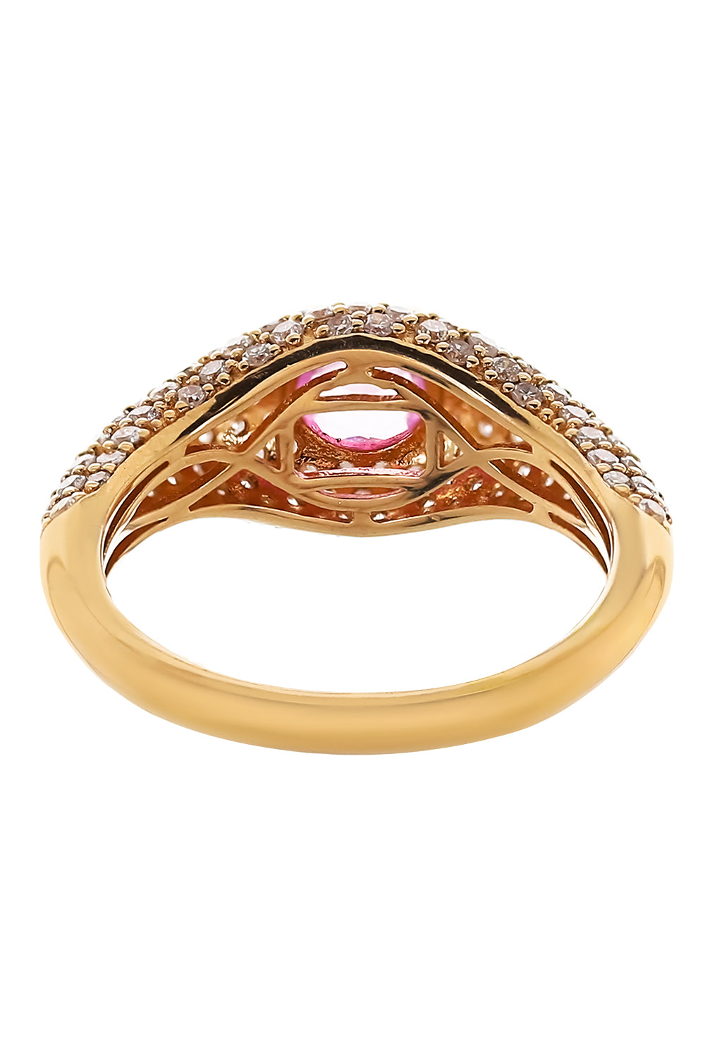 Pink Sapphire Diamond Ring