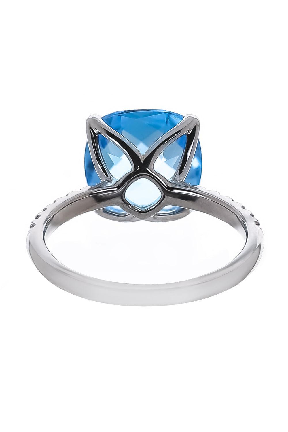 Swiss Blue Topaz Diamond Ring-WHITE GOLD-5.5-JEWELRYFINE JEWELRING-LISA NIK