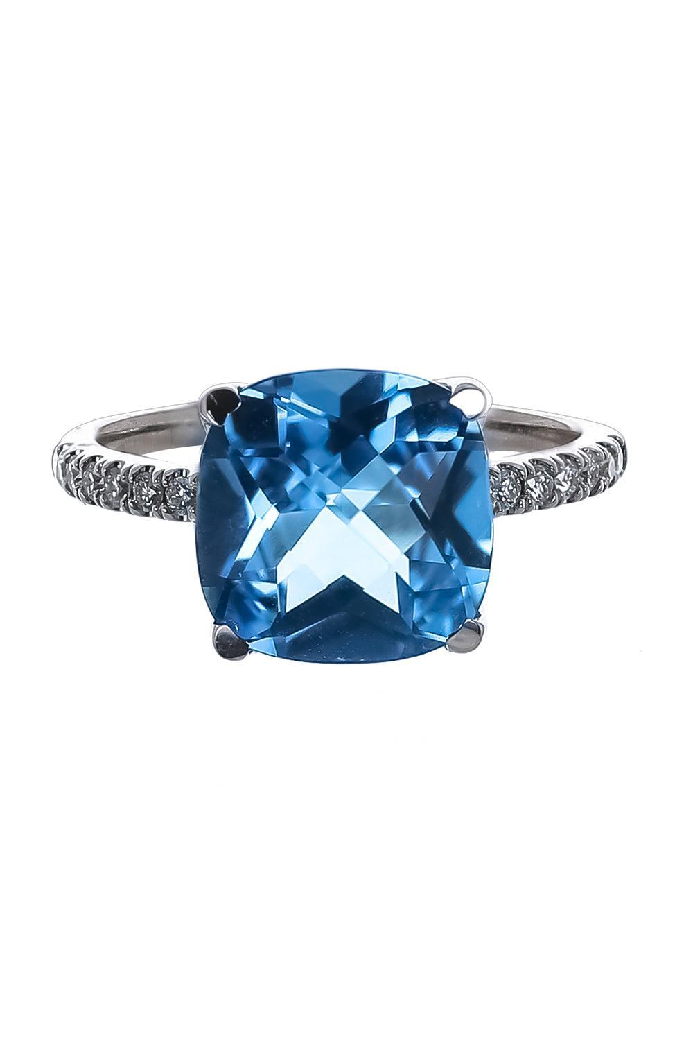 Swiss Blue Topaz Diamond Ring-WHITE GOLD-5.5-JEWELRYFINE JEWELRING-LISA NIK