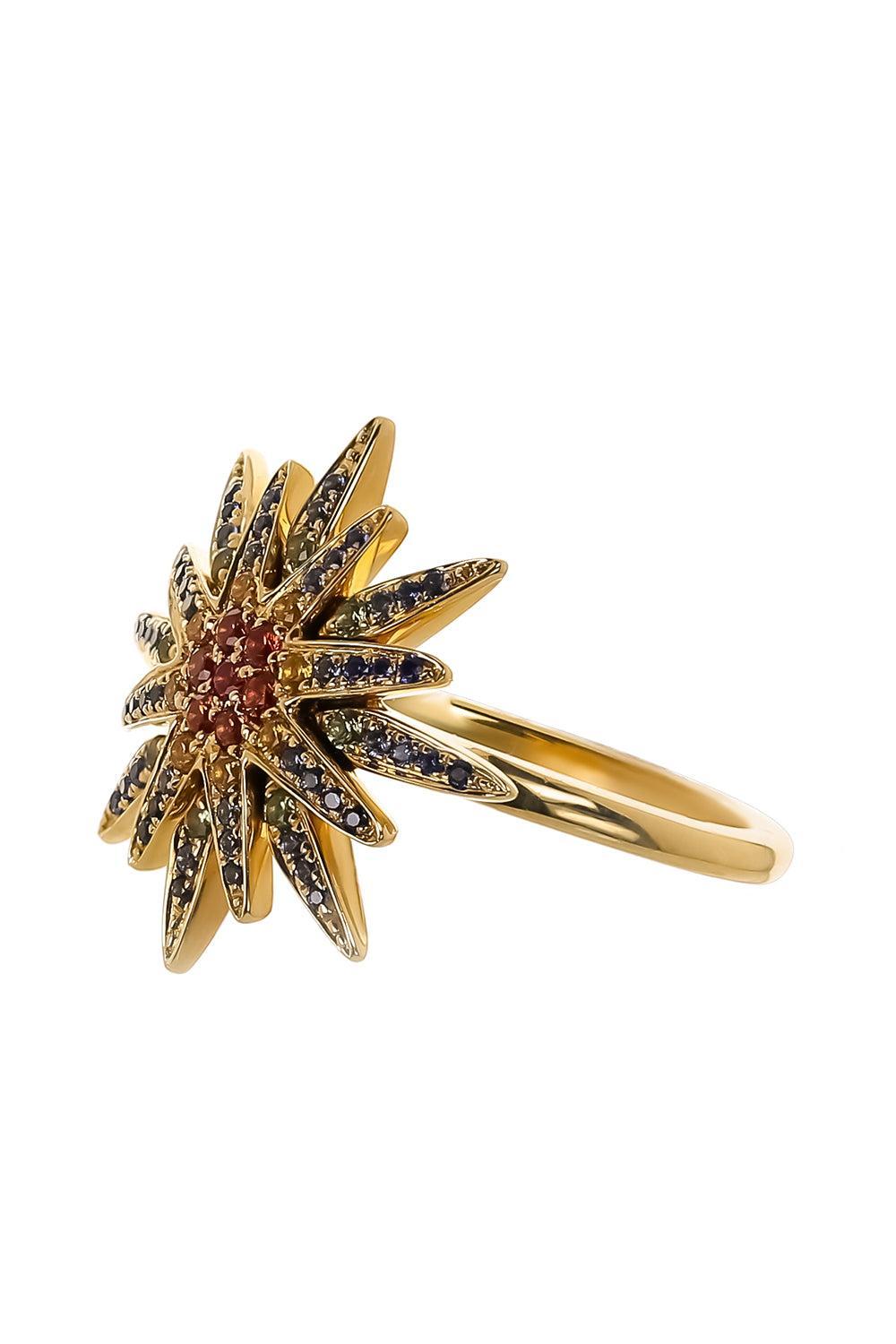 Multi Star Sapphire Ring-YELLOW GOLD-5.75-JEWELRYFINE JEWELRING-LISA NIK