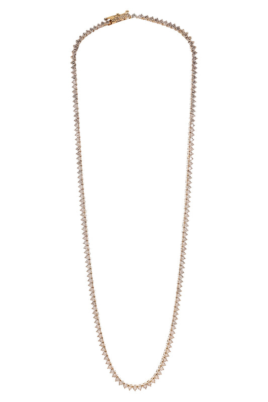 Diamond Tennis Necklace-YELLOW GOLD-JEWELRYFINE JEWELNECKLACE O-SOFIA LAROUSSI