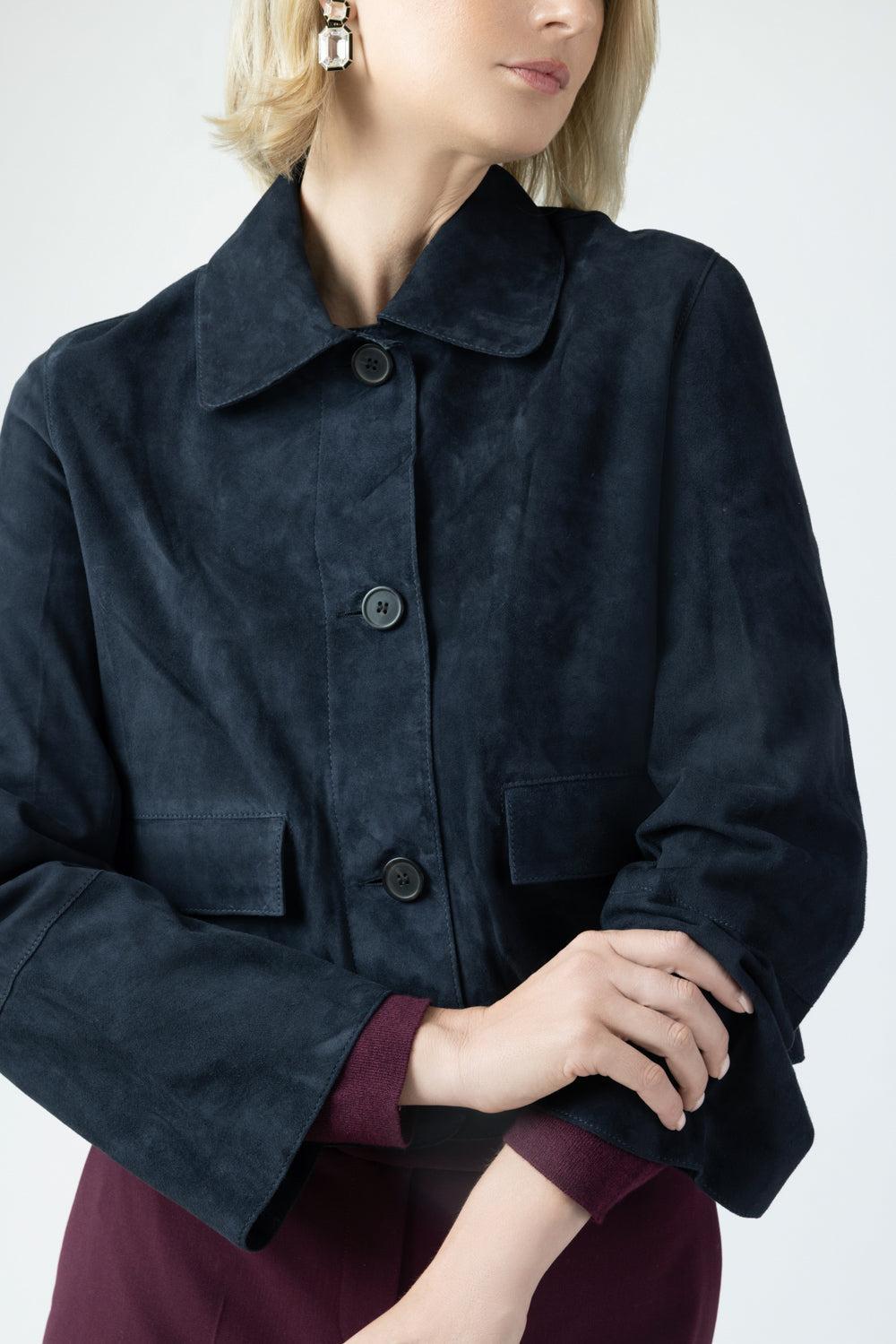 Fem Suede Jacket-BROWN-32-CLOTHINGJACKETCASUAL-ARMA
