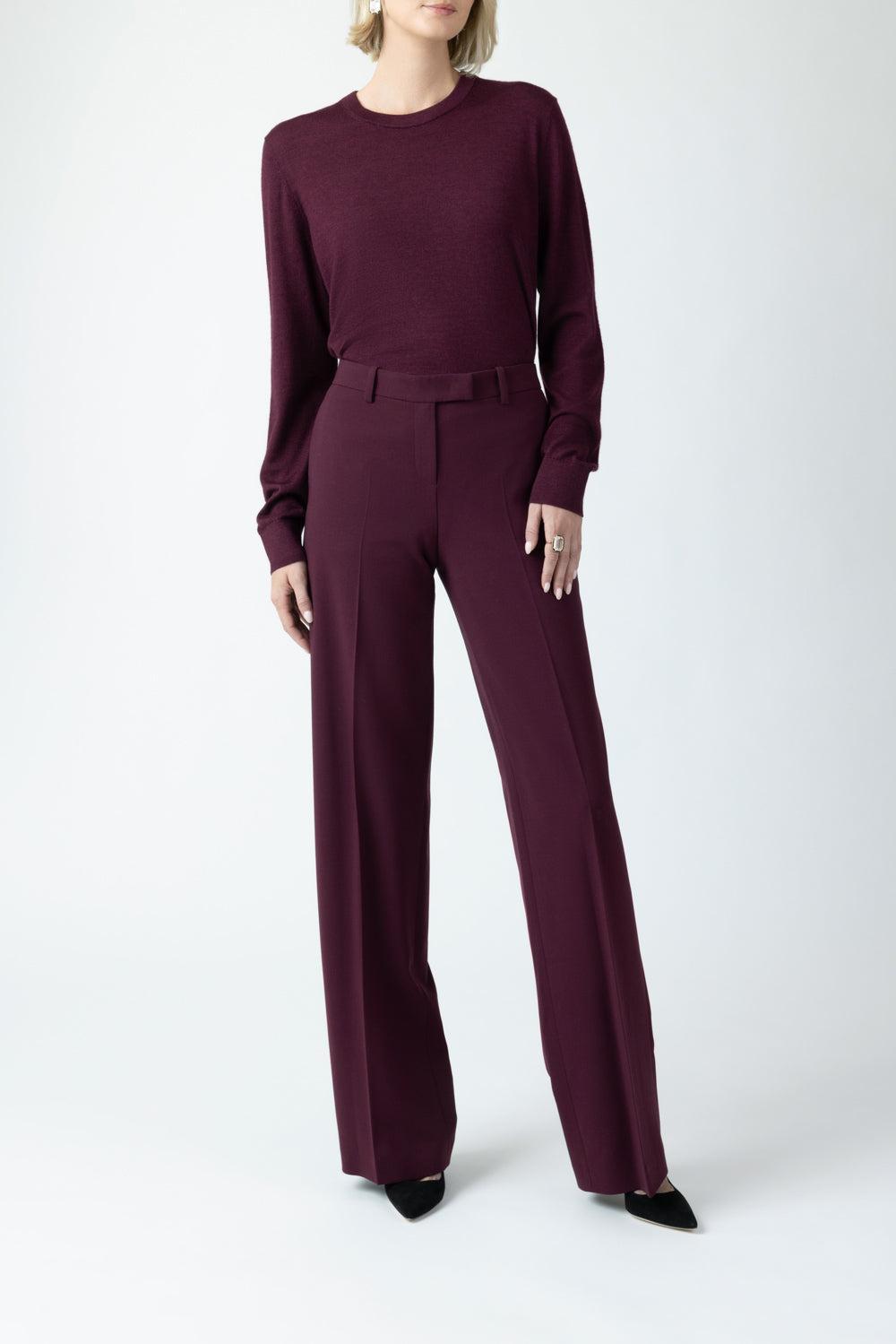  Camilla Stretch Stovepipe Trouser-RED-2-CLOTHINGPANTWIDE LEG-MICHAEL KORS COLLECTION 