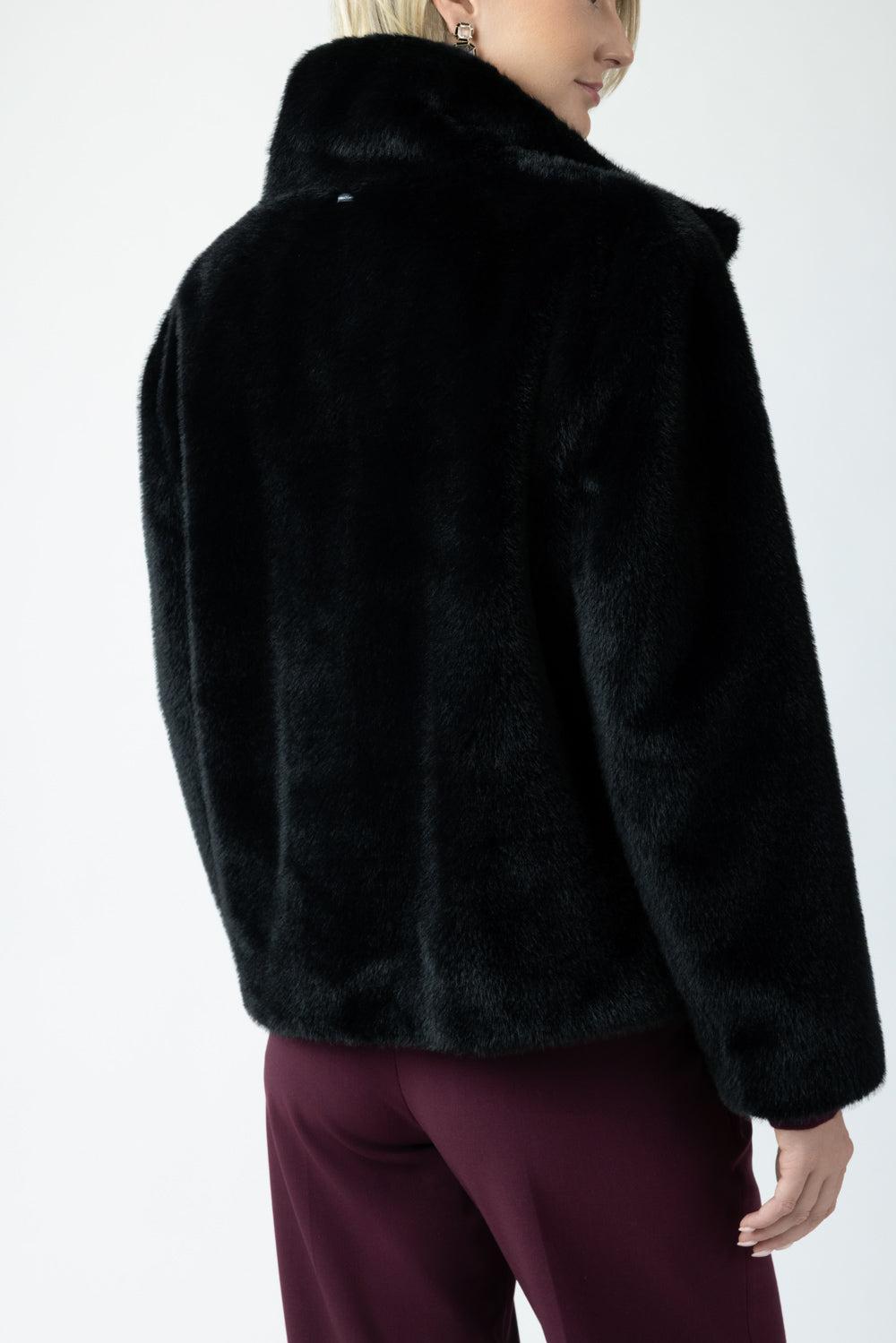 Faux Fur Jacket-BLACK-2-CLOTHINGJACKETEVENING-MAX MARA