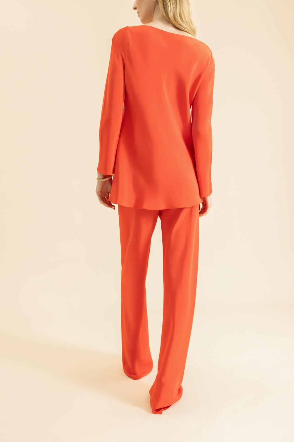 Bias Wide Leg Pant - Red Hot-RED HOT-P-CLOTHINGPANTWIDE LEG-PETER COHEN