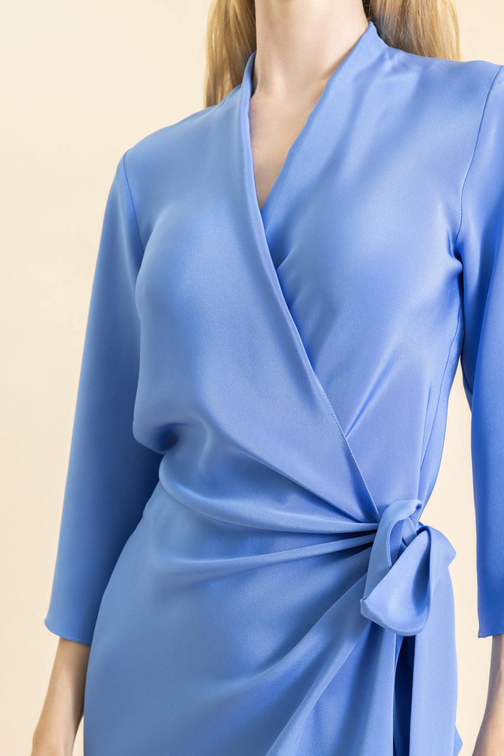 Sleeve Yard Dress - Medium Blue-MED BLUE-P-CLOTHINGDRESSCASUAL-PETER COHEN