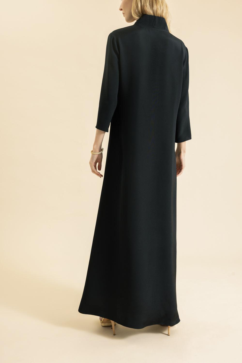 Long Frolic Dress - Black-BLACK-P-CLOTHINGDRESSCASUAL-PETER COHEN