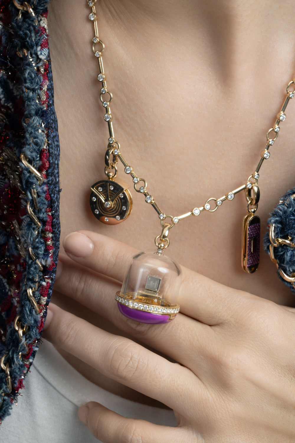  Petite Fortune Dice Pendant - Yellow Gold-YELLOW GOLD-JEWELRYFINE JEWELPENDANT-MINED + FOUND 