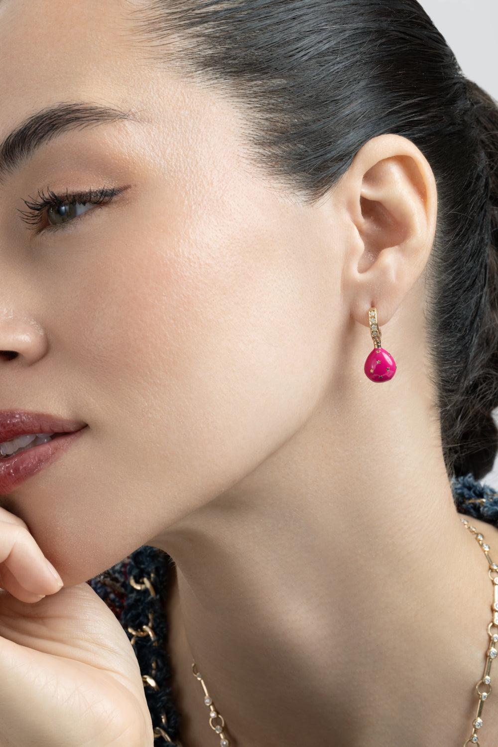 Tourmaline Pink Alter Ego Earrings-YELLOW GOLD-JEWELRYFINE JEWELEARRING-MINED + FOUND