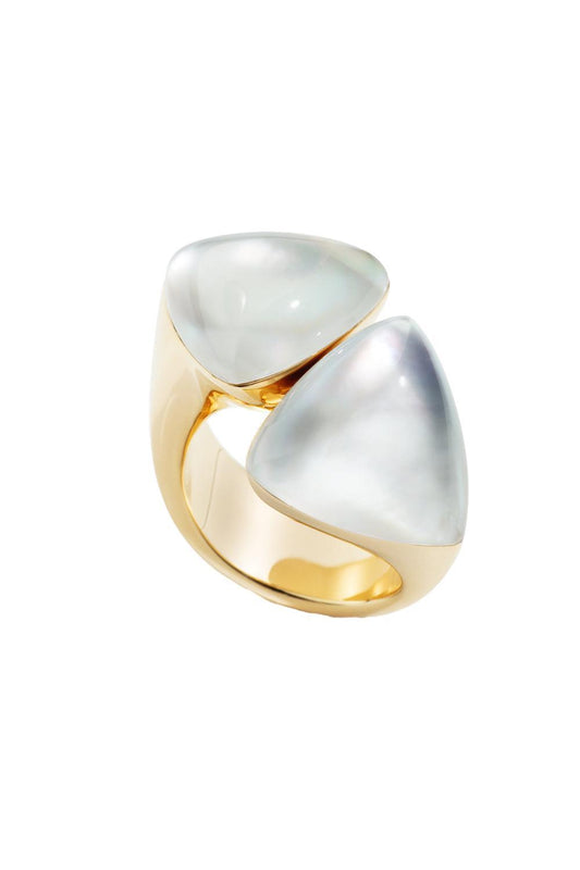 Rock Crystal Pearl Freccia Ring-ROSE GOLD-7-JEWELRYFINE JEWELRING-VHERNIER