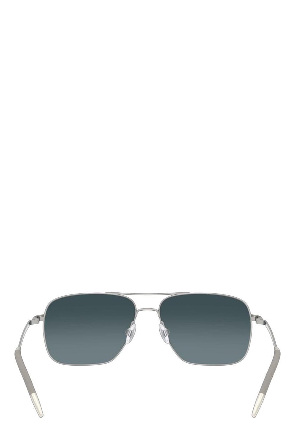 Square Aviator Polarized Sunglasses-SLVRGREY-ACCESSORIESUNGLASSES-OLIVER PEOPLES