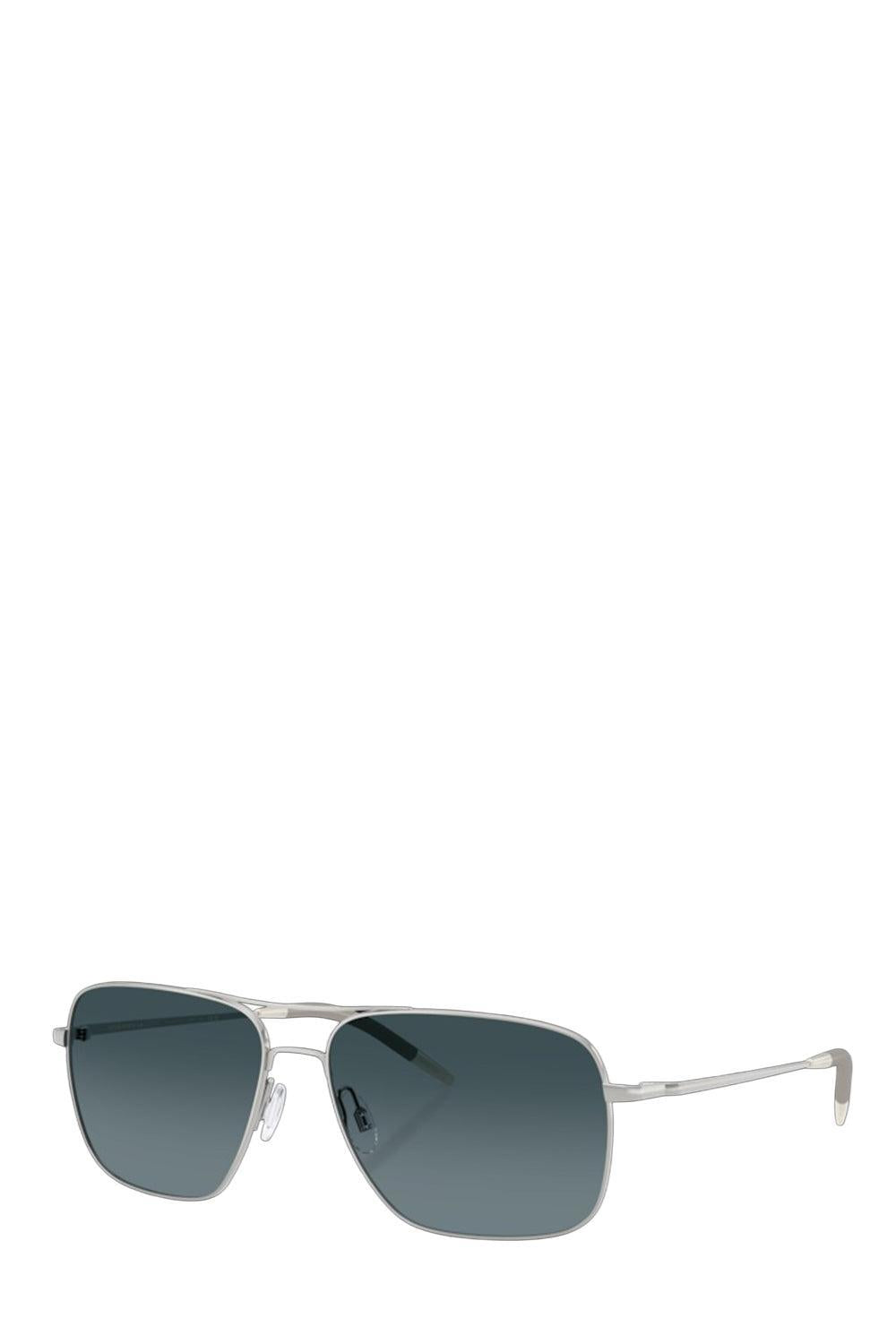 Square Aviator Polarized Sunglasses-SLVRGREY-ACCESSORIESUNGLASSES-OLIVER PEOPLES