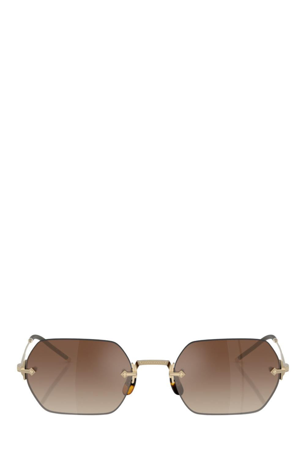 TK-13 Sun Hex Mirror Sunglasses-GLDDKBRN-ACCESSORIESUNGLASSES-OLIVER PEOPLES