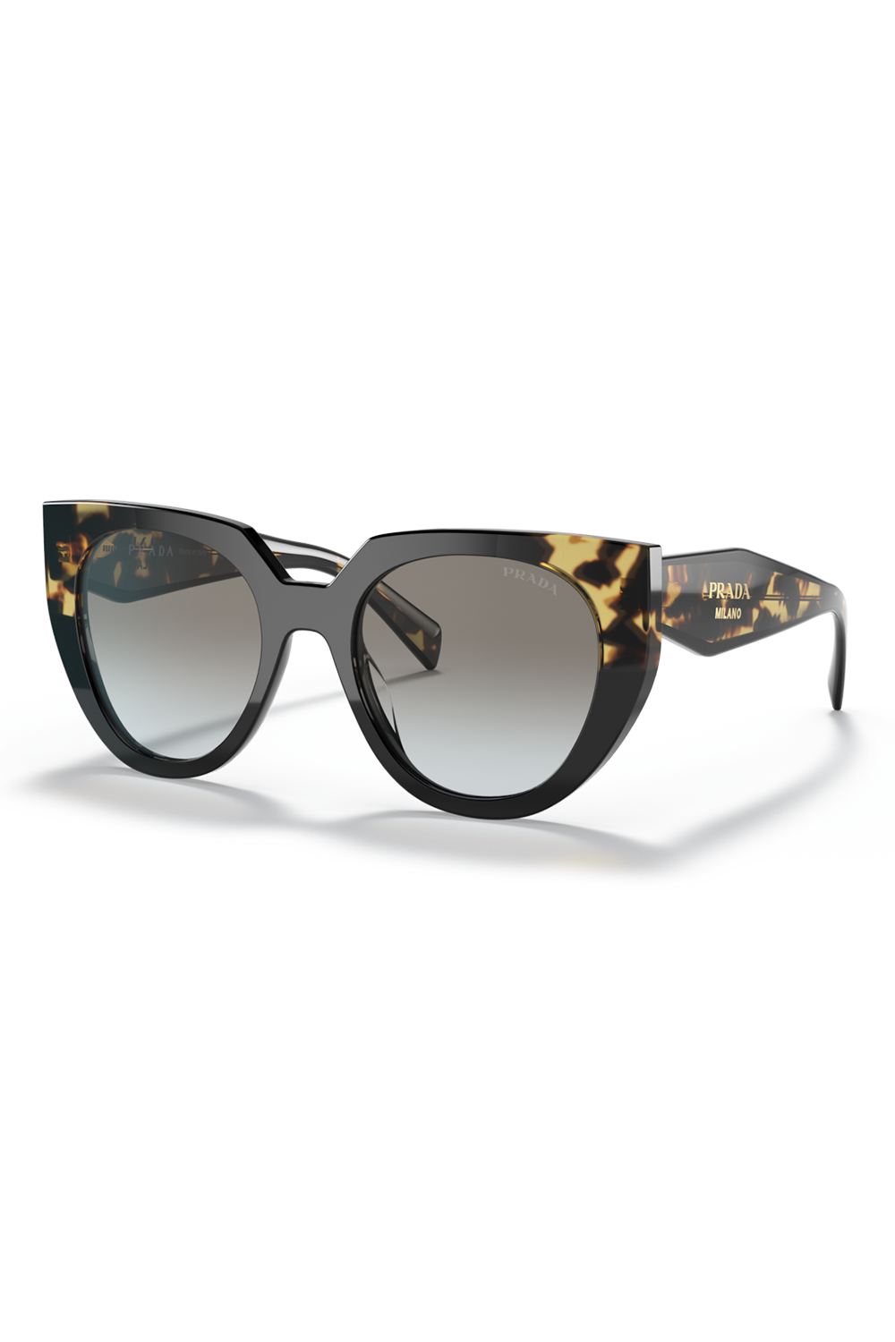 Geometric Cat Eye Sunglasses-MTORTBLK-ACCESSORIESUNGLASSES-PRADA