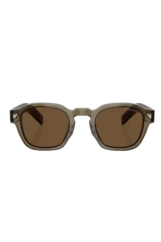 Bold Transparent Round Sunglasses-BROWN-ACCESSORIESUNGLASSES-PRADA