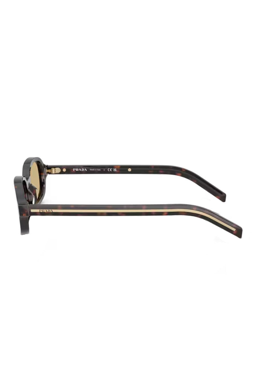Transparent Rectangular Sunglasses-BROWN-ACCESSORIESUNGLASSES-PRADA