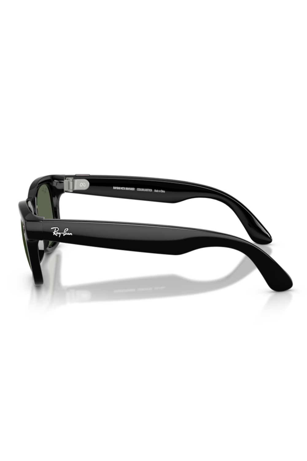 Meta Wayfarer Sunglasses - Shiny Black Green-BLACK-ACCESSORIESUNGLASSES-RAY-BAN