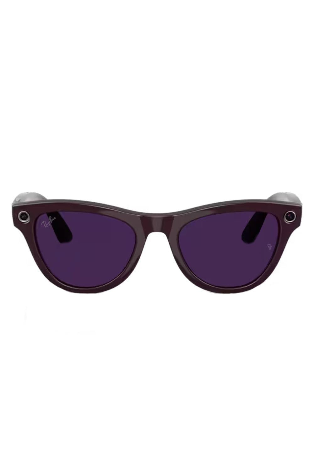 Meta Skyler Gen 2 Sunglasses - Shiny Mystic Violet Amethyst-PURPLE-ACCESSORIESUNGLASSES-RAY-BAN