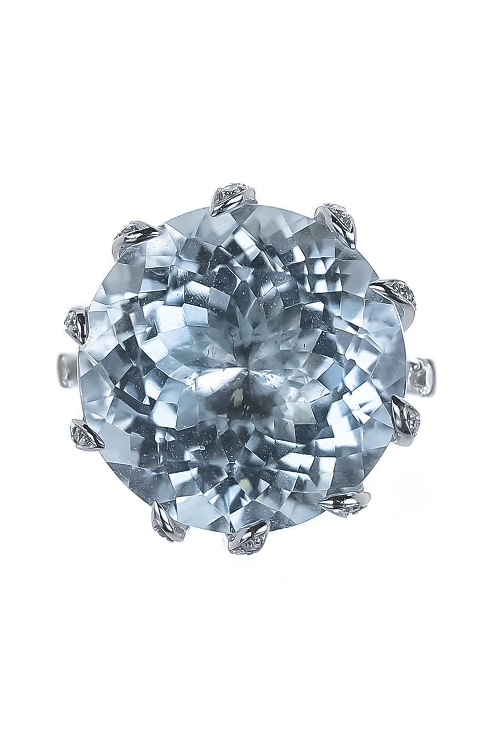 Diamond Aquamarine Ring-WHITE GOLD-6.25-JEWELRYFINE JEWELRING-ALEXANDER LAUT