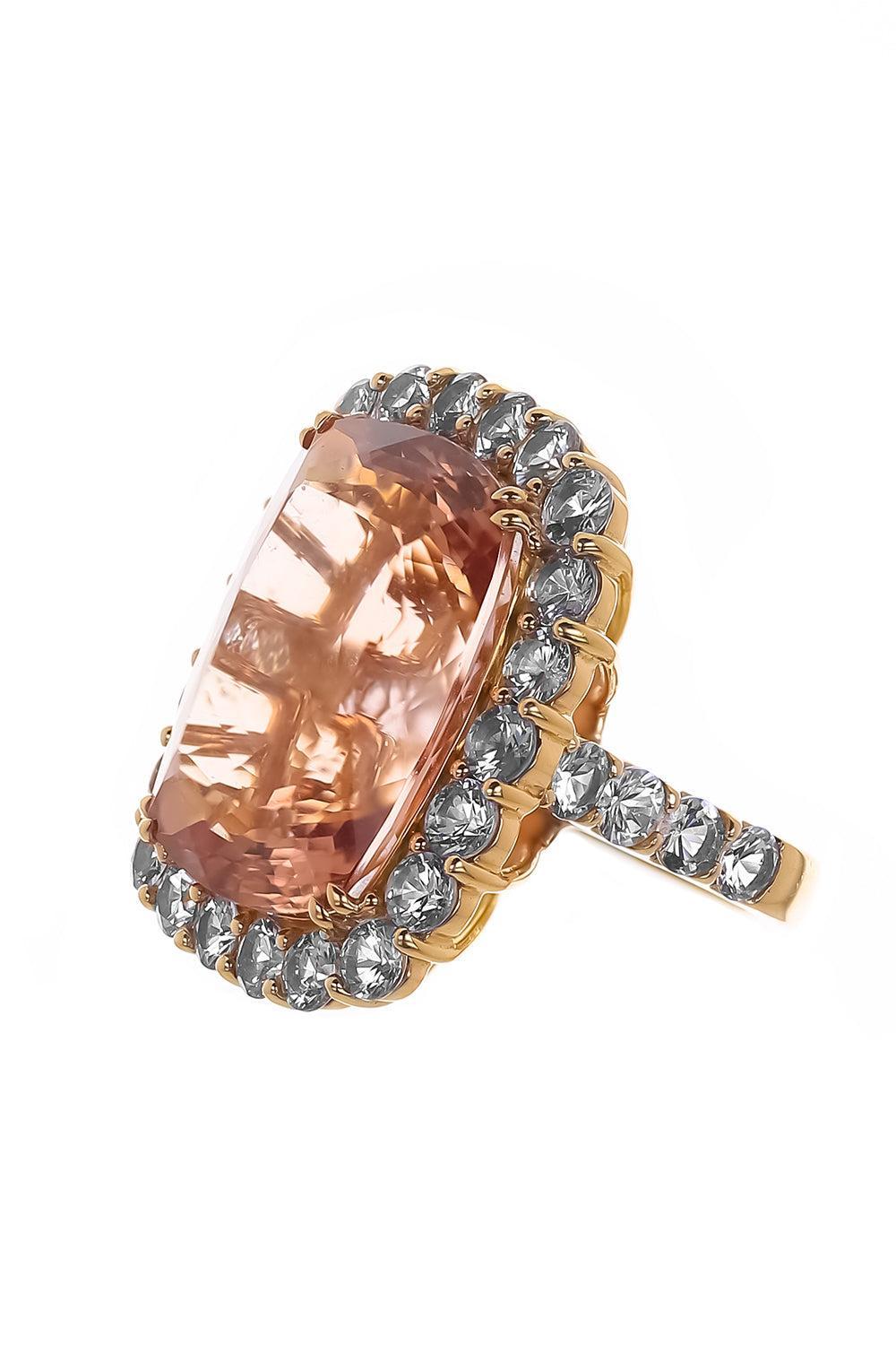 Sapphire Morganite Ring-ROSE GOLD-5.75-JEWELRYFINE JEWELRING-ALEXANDER LAUT