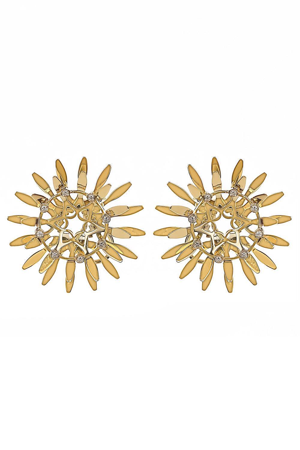 Diamond Mandala Hoop Earrings-YELLOW GOLD-JEWELRYFINE JEWELEARRING-CAROL KAUFFMANN