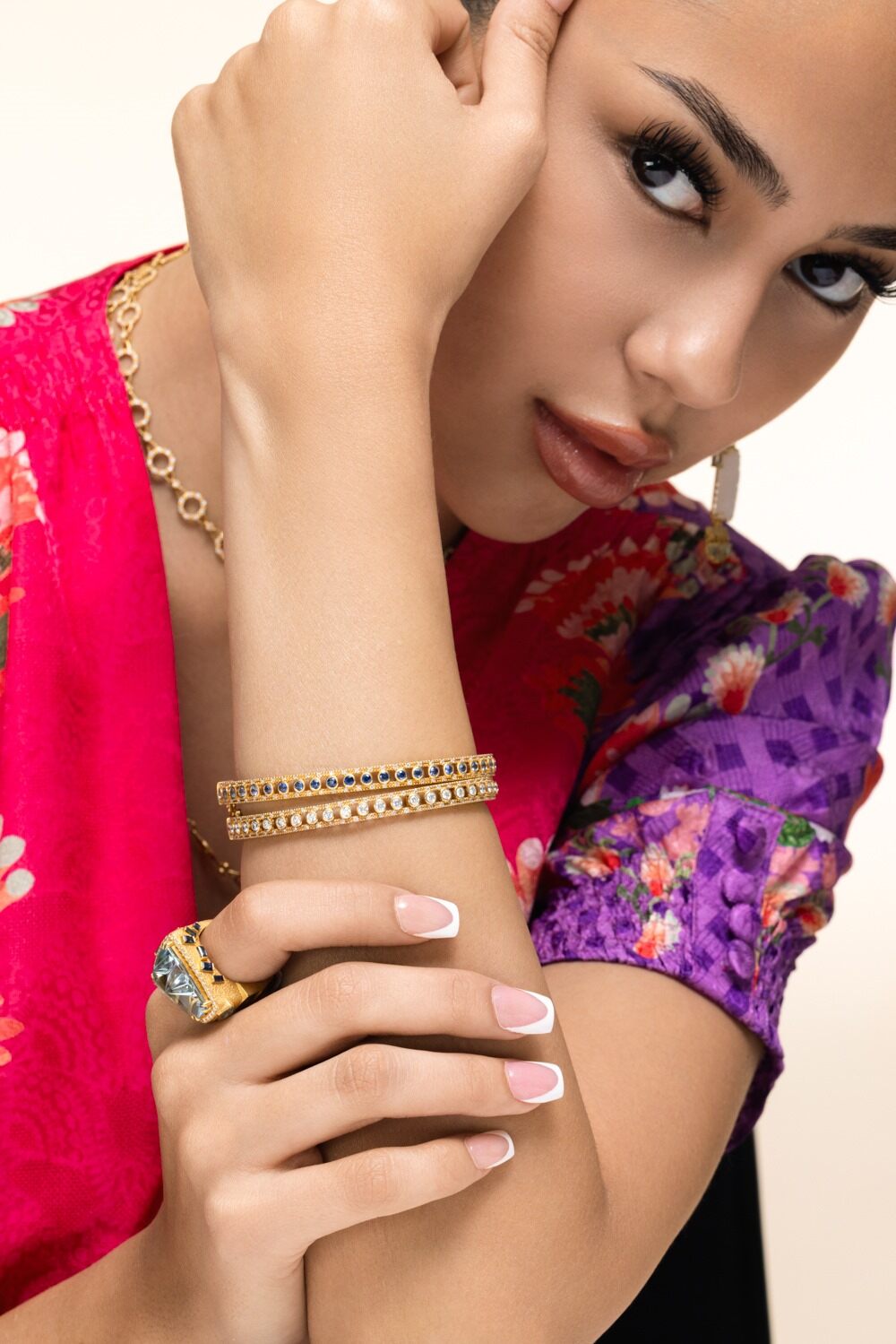 Blue Sapphire Ombre Bracelet-YELLOW GOLD-JEWELRYFINE JEWELBRACELET O-COOMI