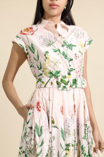 Octavia Dress - Bloomsfield Pink-WHITE-2-CLOTHINGDRESSCASUAL-CARA CARA