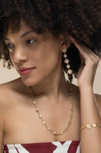 Diamond Trinetra Earring-YELLOW GOLD-JEWELRYFINE JEWELEARRING-COOMI