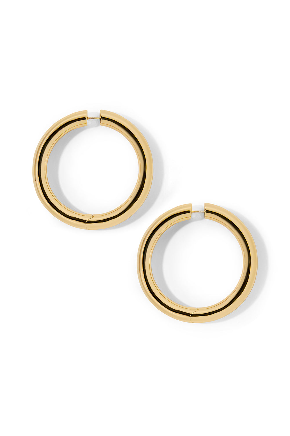 Baby Samira Hinged Hoop Earrings - Yellow Gold - 1.5in