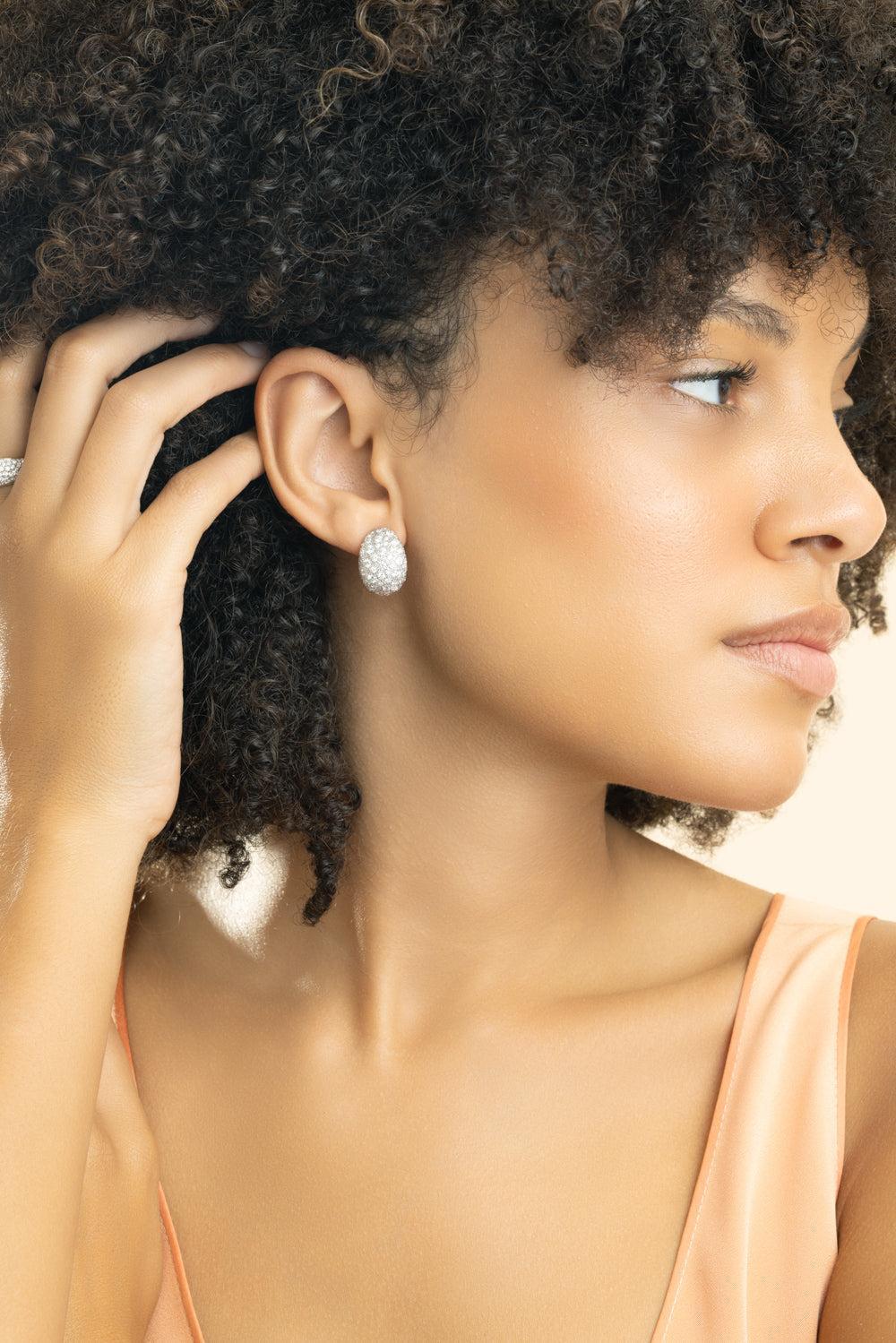 Diamond Large Bahia Stud Earrings-YELLOW GOLD-JEWELRYFINE JEWELEARRING-GRAZIELA