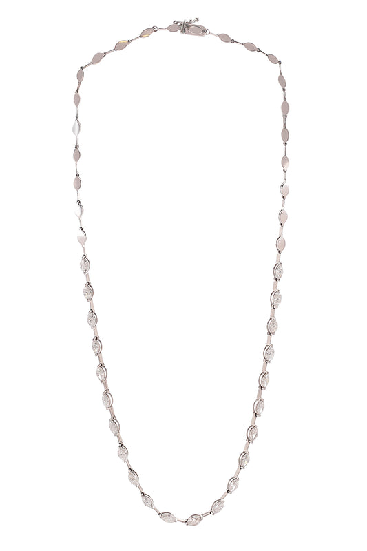 Diamond Marquise Necklace-WHITE GOLD-JEWELRYFINE JEWELNECKLACE O-SOFIA LAROUSSI