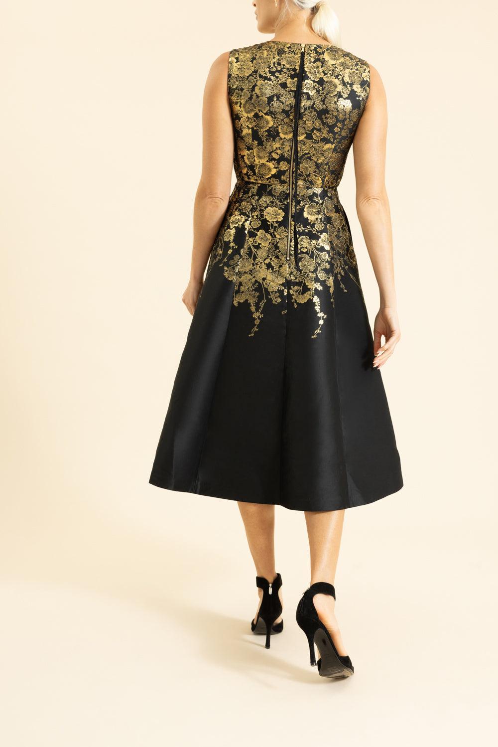 Eloise Dress-BLACK/GOLD-4-CLOTHINGDRESSCOCKTAIL-ADAM LIPPES
