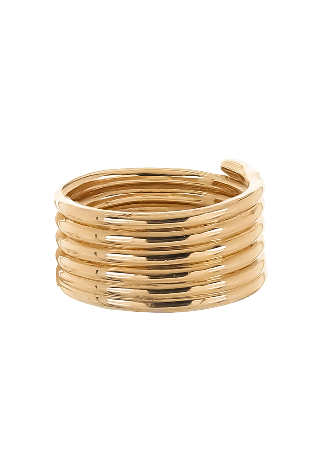 Diamond Pear Coiled Ring