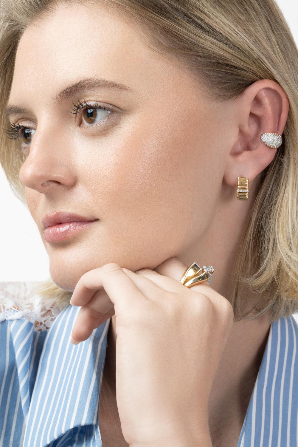  Diamond Pave Wide Ear Cuff-YELLOW GOLD-JEWELRYFINE JEWELEARRING-SOFIA LAROUSSI 