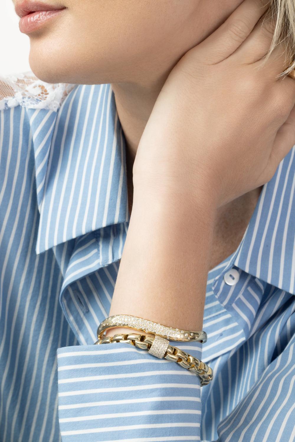  Diamond Rondelle Link Bracelet-YELLOW GOLD-JEWELRYFINE JEWELBRACELET O-SOFIA LAROUSSI 