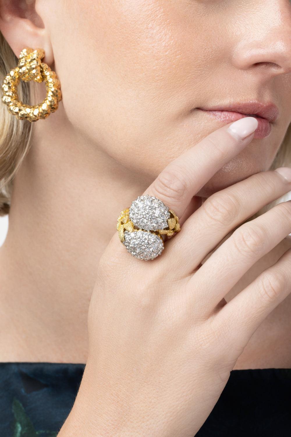  Diamond Crossover Ring-YELLOW GOLD-5-JEWELRYFINE JEWELRING-DAVID WEBB 